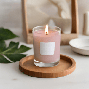 Auf diesem Bild sieht man unsere "Bougie florale" Duftkerze von Fleur Lumière.